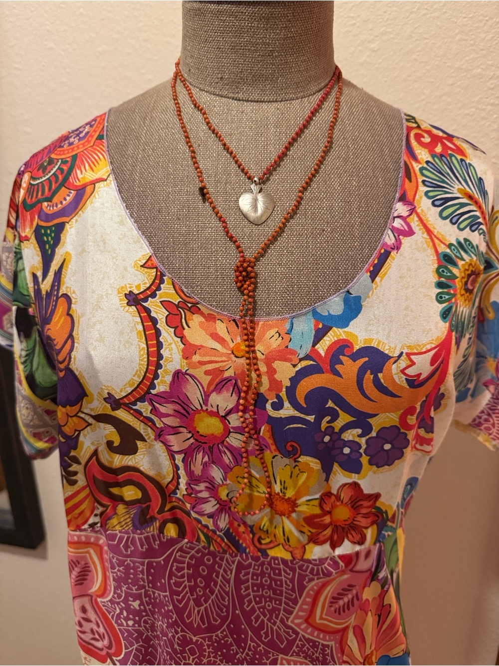 Fabulous Johnny Was Bohemian Vibrant Floral Patchwork Maxi Dress-NWT - Picture 5 of 9